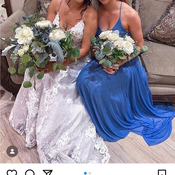 David’s Bridal Dusty Blue Bridesmaids dress - Picture 8 of 8